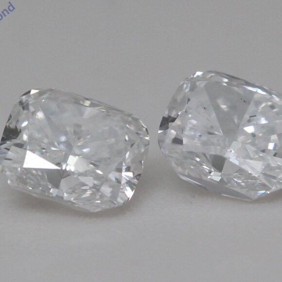 Cushion Natural Mined Diamond Studs 14K Gold (1.49 Ct D E Vs) C54100056 - Picture 3 of 6